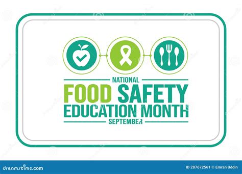 September Is National Food Safety Education Month Background Template
