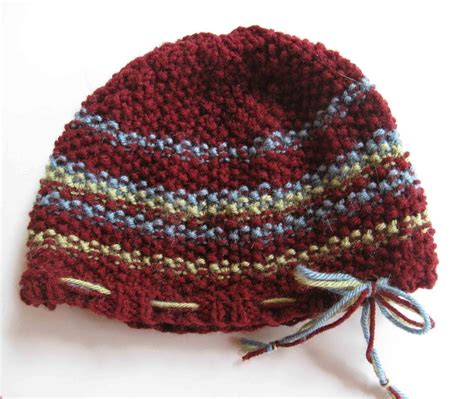 Seed Stitch Hat With Drawstring · A Beanie · Knitting On Cut Out Keep
