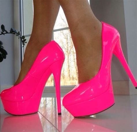 Neon Pink Heels Hot Pink High Heels Pink Stiletto Heels Neon High