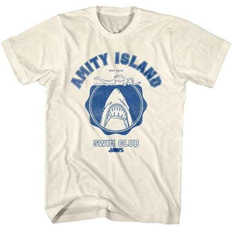 Jaws Vintage Amity Island Welcome Postcard T Shirt Graphic Tees