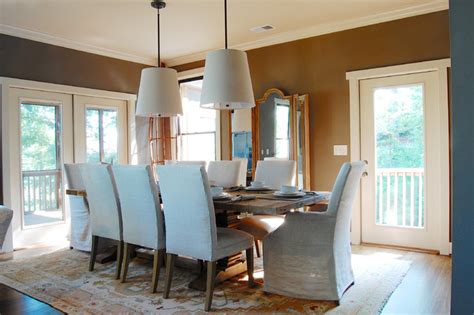 My Houzz Whitley Lake House Beach Style Dining Room New York