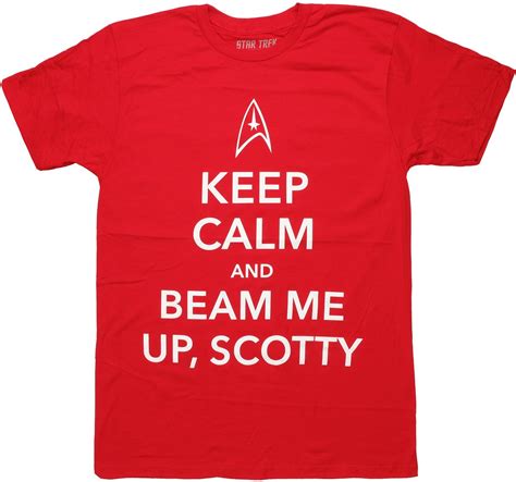 Star Trek Keep Calm Beam Me Up T Shirt Sheer