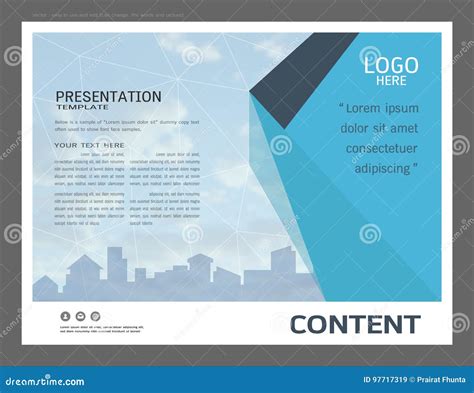 Presentation Layout Design For Business Cover Page Template Stock