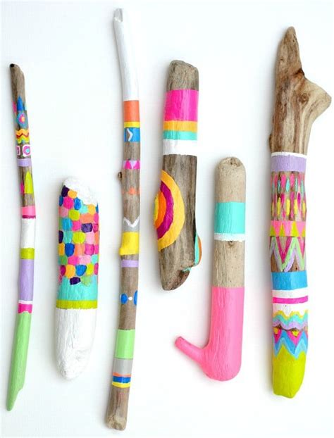 Painted Sticks 6 Piece Art Collection Photo By Bonjourfrenchie Stick