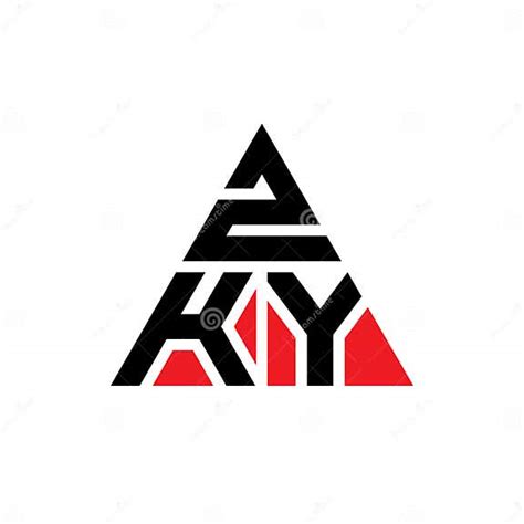 zky triangle letter logo design with triangle shape zky triangle logo design monogram stock