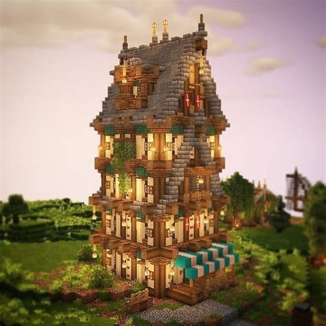 Minecraft Builds ⛏ On Instagram Lovely Tower Design By Hrzybuilds
