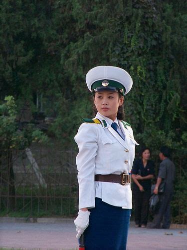 Traffic Girl Close Up Pyongyang Military Women Police Women Korean