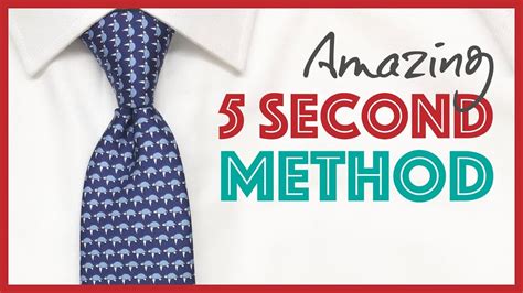 Admitting you can't tie a tie can sometimes be a little embarrassing. How to Tie a Tie - Amazing 5 Second Method (Super Easy ...