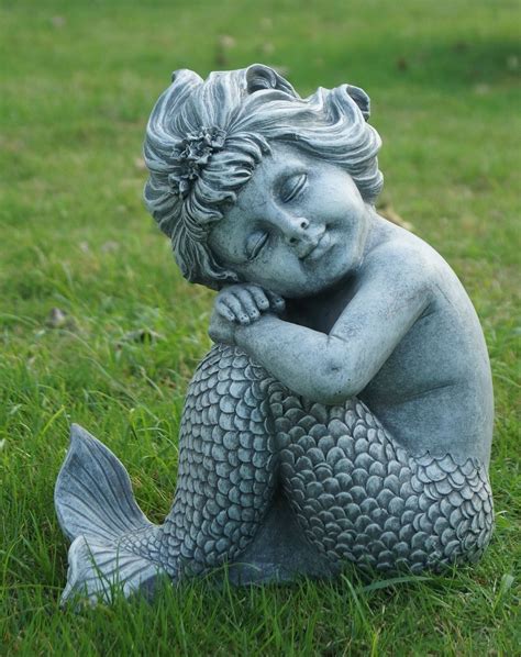 Mermaid Sitting Statue | Mermaid statues, Garden statues, Mermaid art