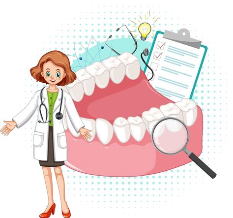 dentist and teeth model on white background 2737216 vector art at vecteezy