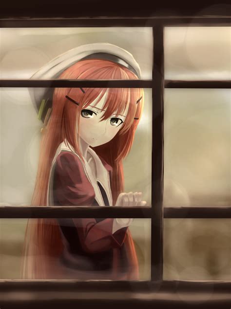 Wallpaper Redhead Long Hair Anime Girls Glasses Hat Eye Image Screenshot Mangaka