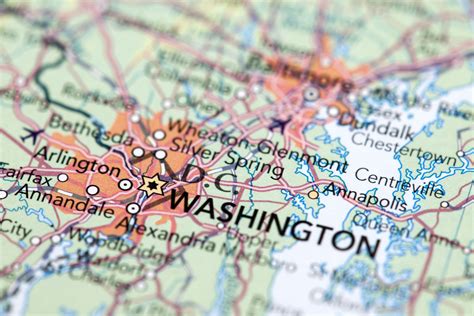 Where Is Washington Dc Located On The United States Map United States Map