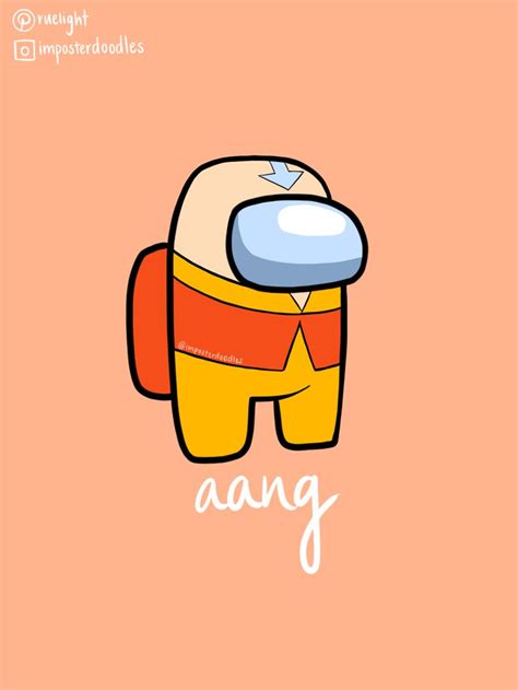 Among Us Fanart Aang Avatar Funny Avatar Legend Of Aang