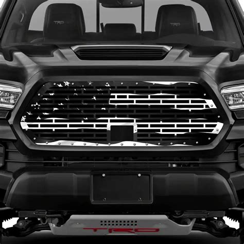2018 2022 Toyota Tacoma Grille Printed Subdued Flag Racerx Customs