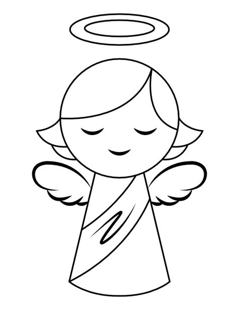 Angel Template Coloring Page