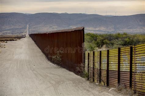 United States Border Wall With Mexico Editorial Photography Image Of