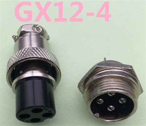 Gx12 4pin Male And Female 12mm Wire Panel Connector Aviation Plug