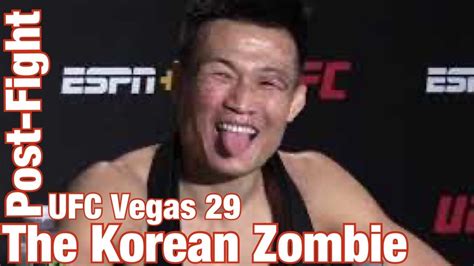 Korean Zombie Max Holloway Doesn T Have Punching Power Ufc Vegas 29 Post Youtube