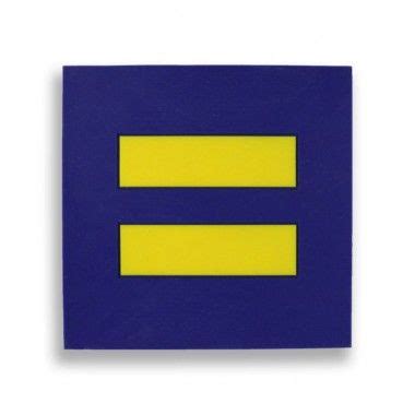 Drink Coaster With Equal Rights Symbol HRC Human Rights Campaign