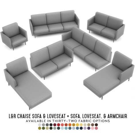 Simsational Designs Harlow Chaise Lounges Sims 4 Downloads
