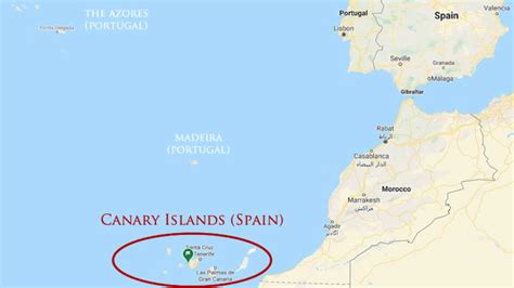Canary Islands On World Map World Of Light Map
