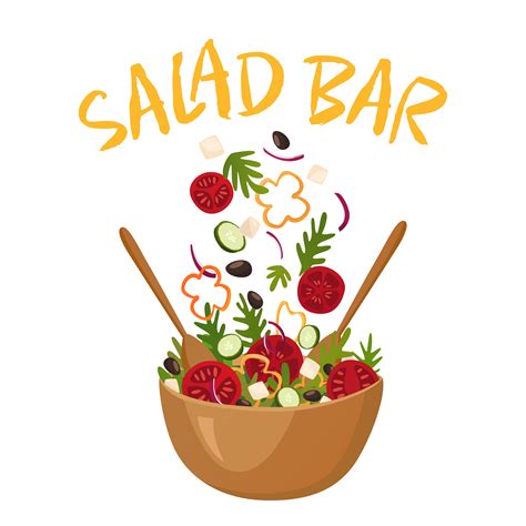 Salad Bar Vector Illustration 471226 Vector Art At Vecteezy