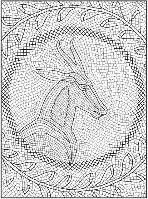 Mosaic Coloring Pages For Adults Coloring Home