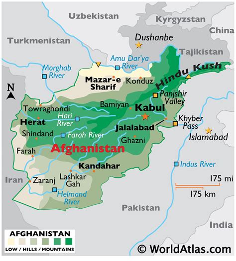 Afghanistan Map Geography Of Afghanistan Map Of Afghanistan