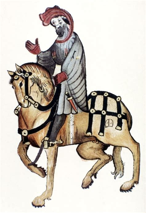 Chaucer Canterbury Tales Nthe Knight Detail From A Facsimile Of The