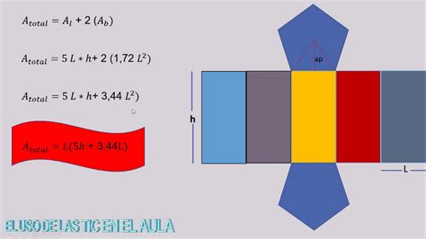 Areas Y Volumen De Un Prisma Pentagonal Regular Youtube