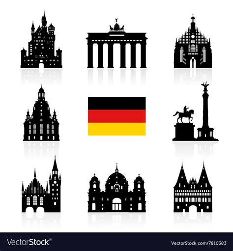 Germany Berlin Travel Landmark Icon Royalty Free Vector
