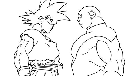 Goku VS Jiren #2 (LINEART) by TaikeruRekujin on DeviantArt