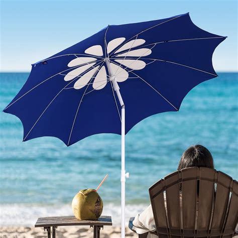 Ammsun 2017 7ft Beach Patio Heavy Duty Umbrella Beach Umbrellas