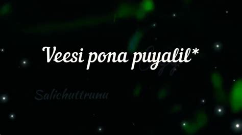 If you like this video kindly share to your friends and. #veesi pona puyalil song|| 💙whatsapp status lyrics ...