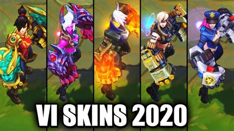 All Vi Skins Spotlight 2020 League Of Legends Youtube