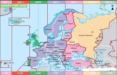 Time Zone Map Of Europe Hd Time Zone Map Whatsanswer Time Zone Map Europe Map Time Zones