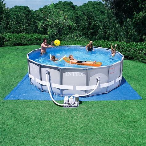 Intex 16 X 48 Ultra Frame Above Ground Swimming Pool With Salt System