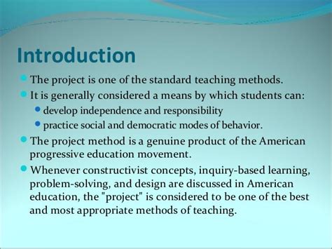 Lecture 1 Introduction Of Project Method
