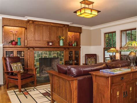 Craftsman Living Room Craftsman Fireplace Craftsman Style Interiors
