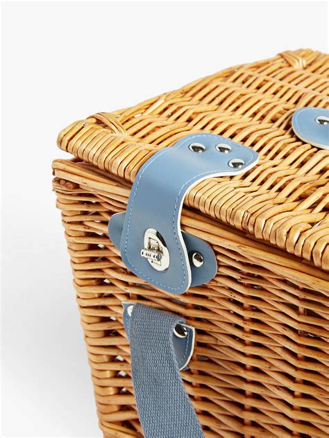 John Lewis And Partners Meadow Filled Wicker Picnic Basket 2 Person