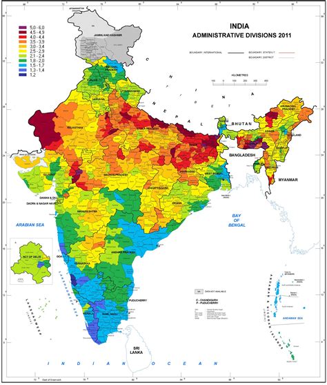 District Wise Map Of Fertility Rate In India Vivid Maps