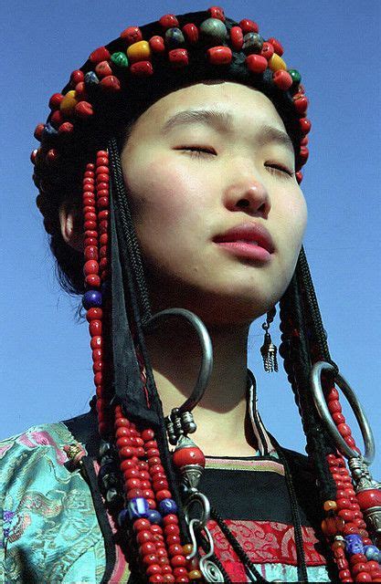 Young Buryat Girl In Traditional Dress The Buryats Buryat Буряад