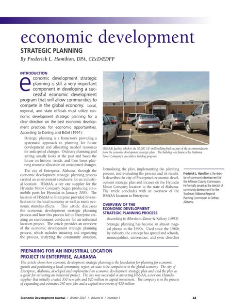 Economic Development Strategic Planning Pdf Strategic Planning