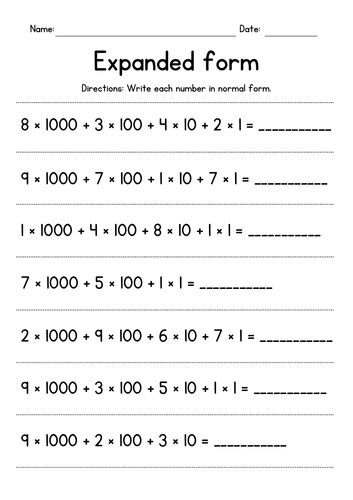 Place Value Rounding Numbers Expanded Form Worksheets Bundle