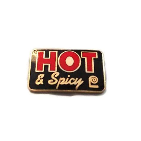 Hot And Spicy Enamel Vintage Pinback Hat Lapel Pin Lawrys Etsy Black