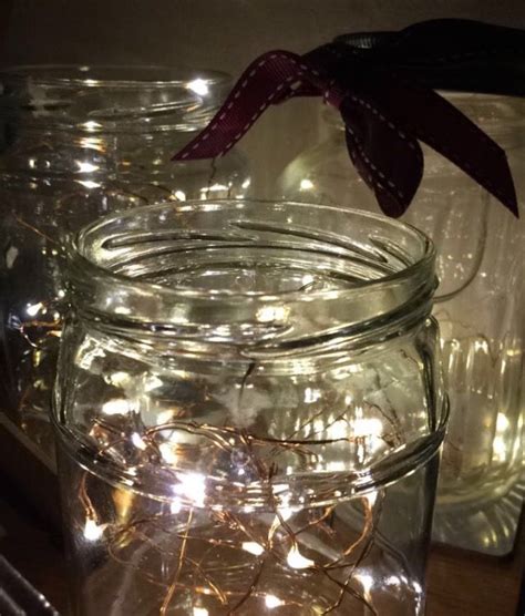 Lighted Jars Craft Fairy Lights Diy Home Decor Craft Fairy Lights