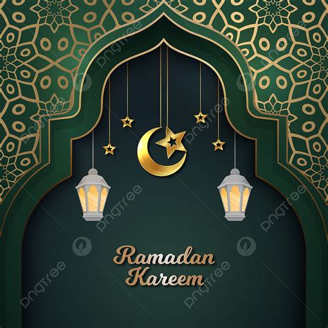 Ramadan Kareem Greeting Vector Hd Images Ramadan Kareem Greeting Green
