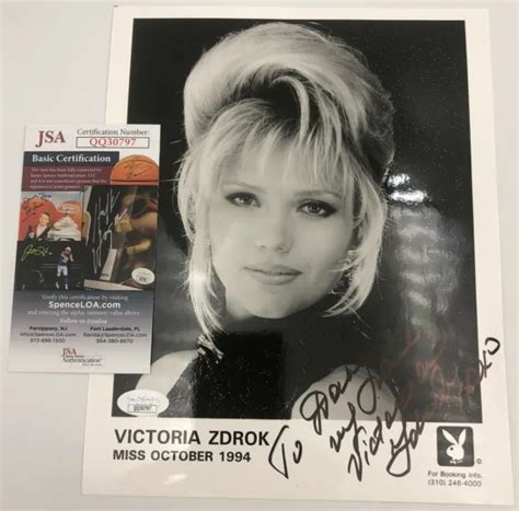 VICTORIA ZDROK PLAYBOY Miss October 1984 Autograph Signature JSA 8 X10