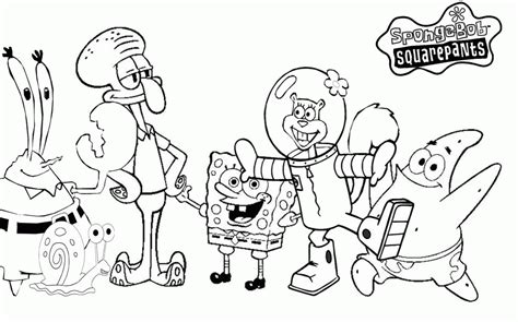 Spongebob Characters Coloring Pages - Coloring Home