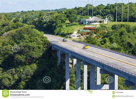 Bridge Of Bacunayagua Road From Havana To The Matanzas Province Stock